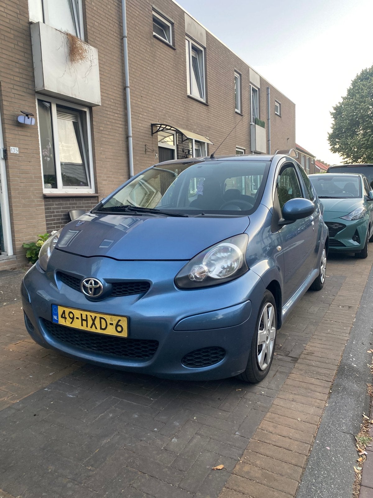 Toyota Aygo 1.0 12v, Bwj 2009, Airco, 1 jaar Apk!, Auto's, Voorwielaandrijving, 40 €/maand, 4 cilinders, Blauw