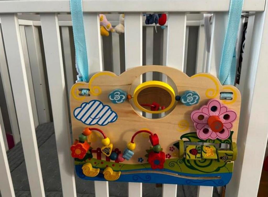 Baby houten activiteitenbord, Kinderen en Baby's, Ophalen of Verzenden, Gebruikt, Rechthoekig