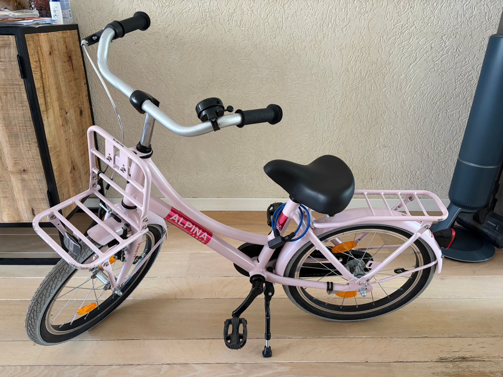 Alpina meisjes fiets 18inch, Ophalen, Terugtraprem, Gebruikt, Handrem