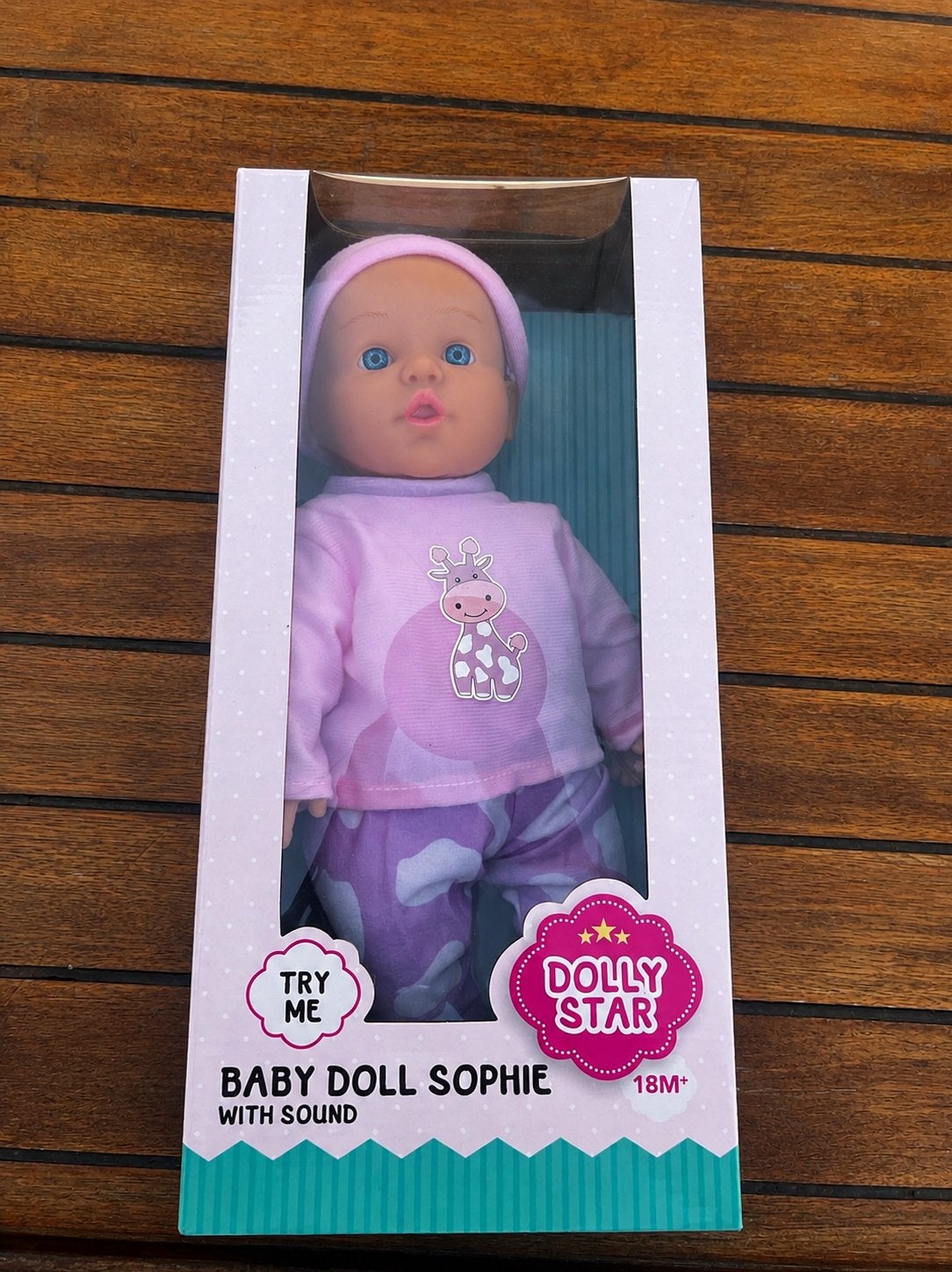 Baby Doll Sophie met Geluid - Nieuw in Doos, Kinderen en Baby's, Ophalen of Verzenden, Nieuw, Babypop