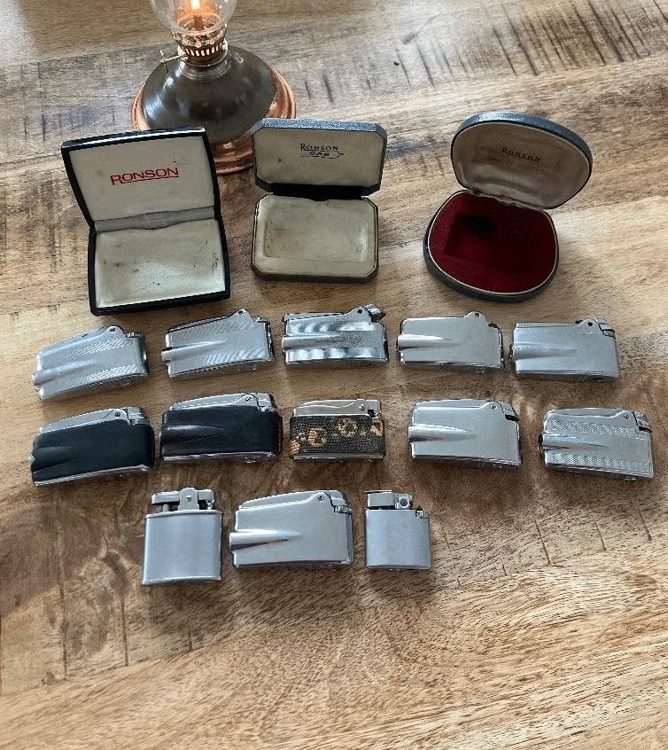 Partij originele vintage Ronson aanstekers!, Ophalen of Verzenden, Gebruikt, Aansteker