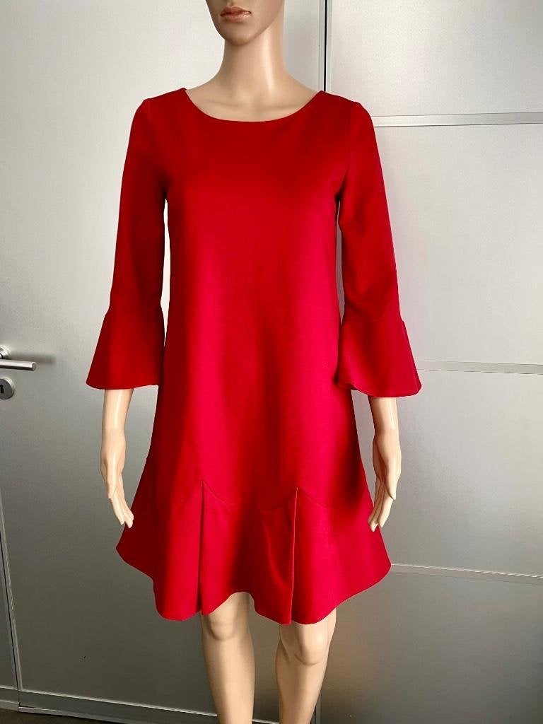 H633 Twinset: maat 36=S jurk jurkje rood, Twinset, Ophalen of Verzenden, Zo goed als nieuw, Maat 36 (S)