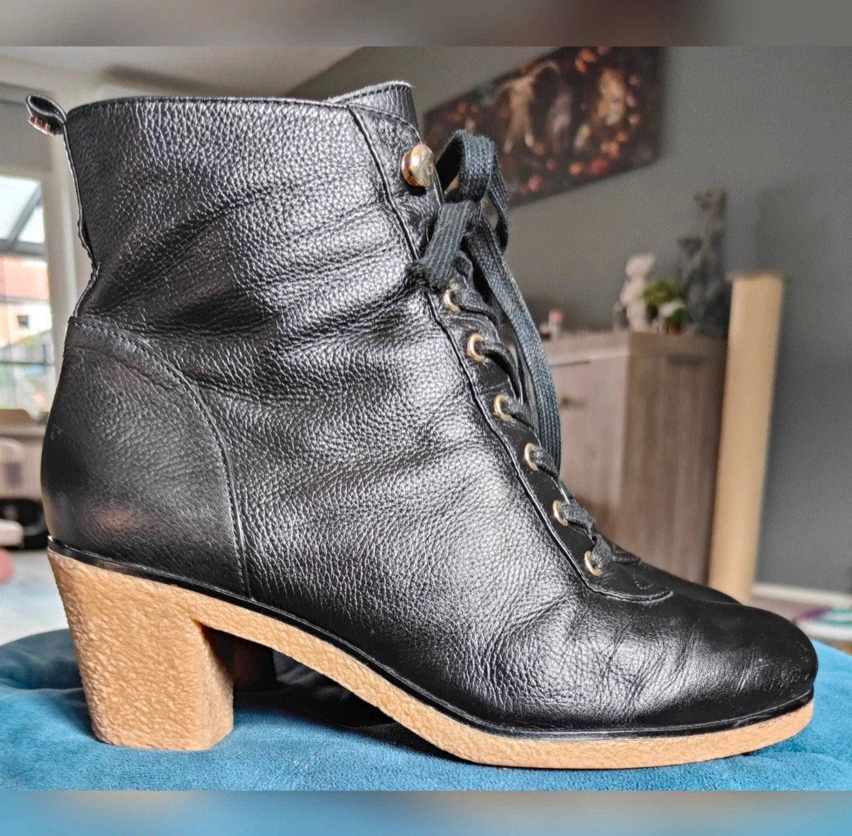 Zwarte veterlaarsjes Flip*Flop maat 38, Kleding | Dames, Ophalen of Verzenden, Zo goed als nieuw, Zwart