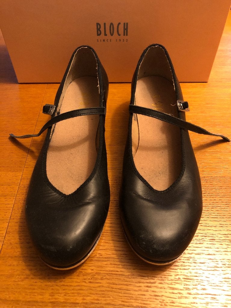 Tapdansschoenen Bloch dames zwart leer maat 9,5, Ophalen of Verzenden, Gebruikt, Schoenen