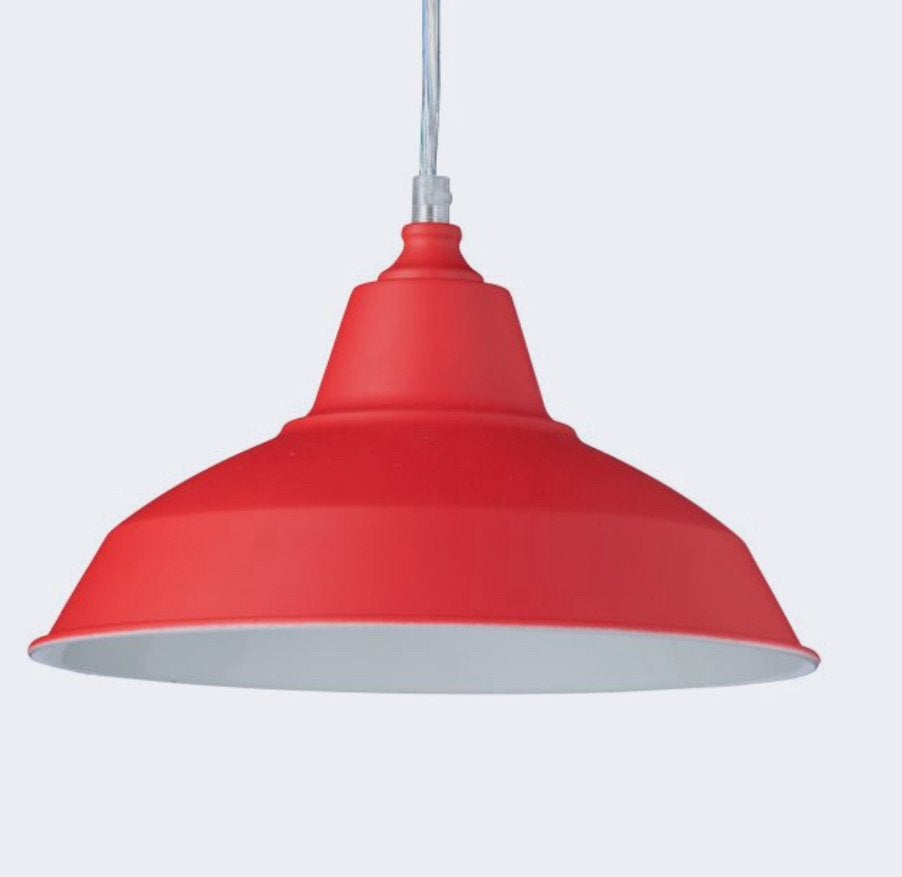 Hanglamp industriële look metaal rood, Ophalen of Verzenden, Nieuw, Metaal
