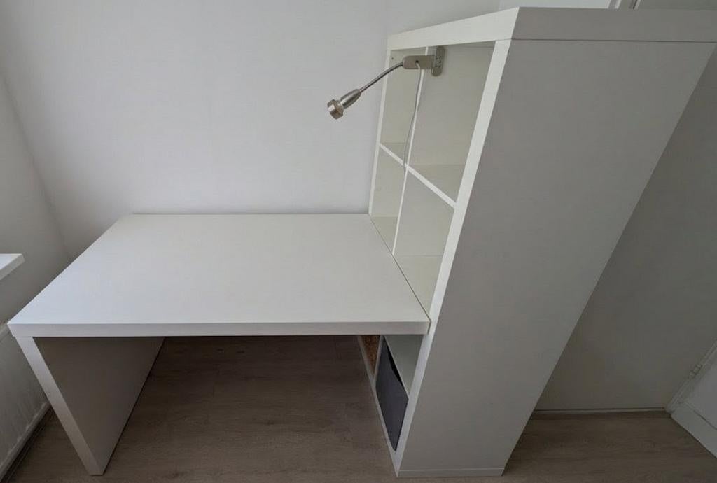 Kallax kast + bureau, Ophalen, Opbergruimte, Gebruikt, Spaanplaat of MDF