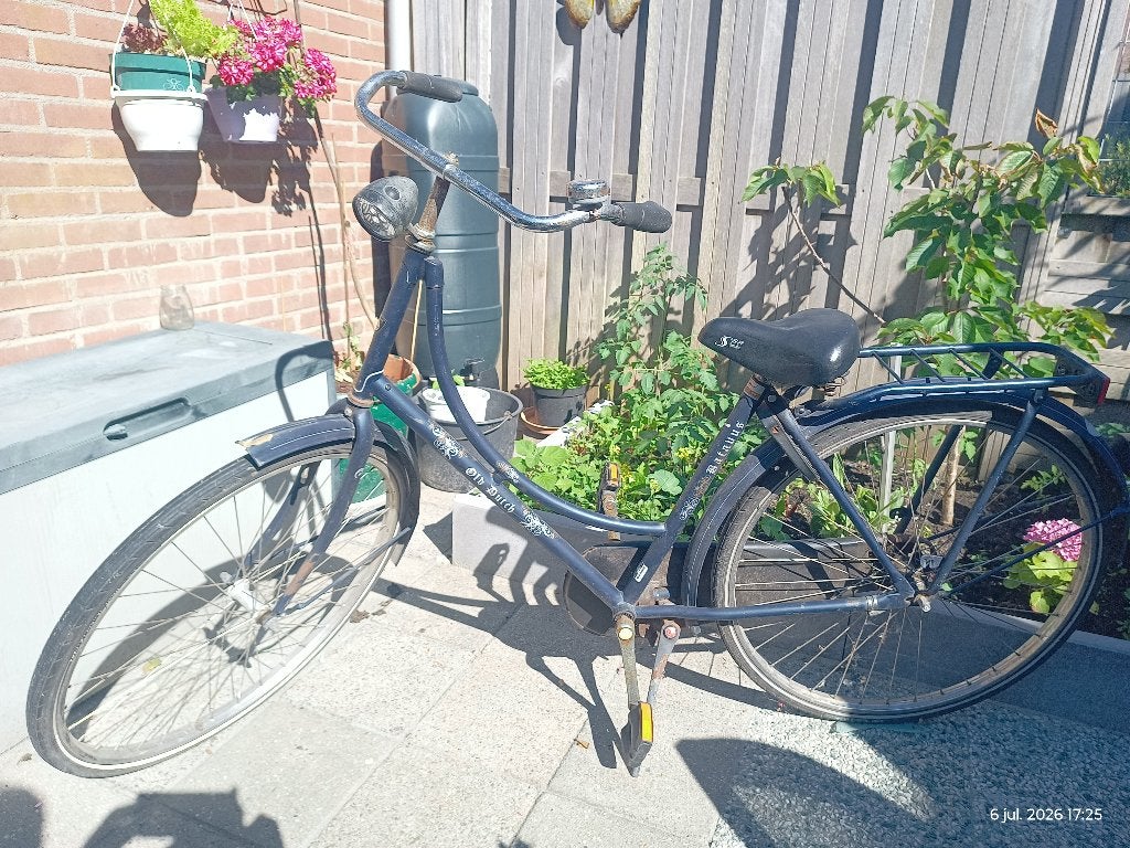 Oude fiets, framehoogte 47 cm, Ophalen, Terugtraprem, Gebruikt, 47 tot 50 cm