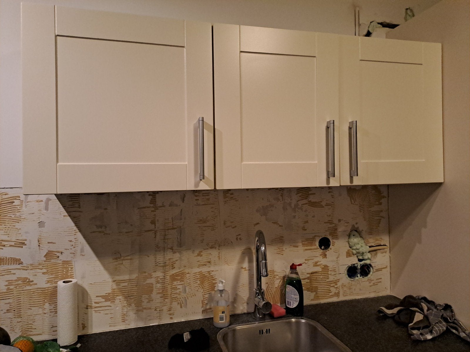 Keuken bovenkastjes, Jasmijn wit (opknappertje), Huis en Inrichting, Keuken | Complete keukens, Ophalen, Gebruikt, Wit, Enkelwandige keuken
