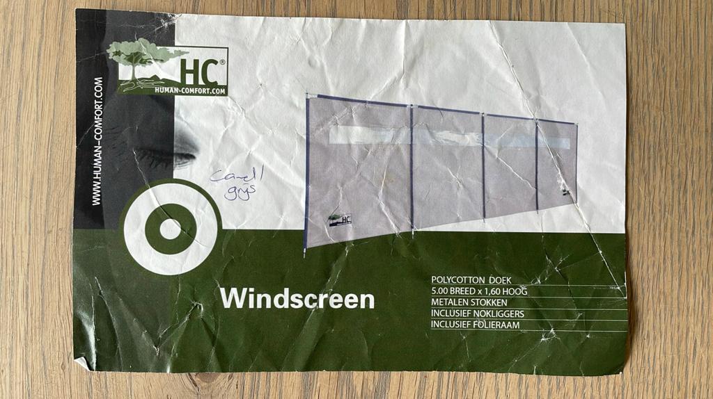 Windscherm windbreaker 500x160, Ophalen, Nieuw