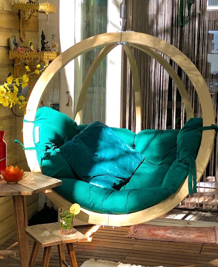 Amazonas hangstoel voor buiten., Tuin en Terras, Zo goed als nieuw, Loungeset, Stoel, Hout