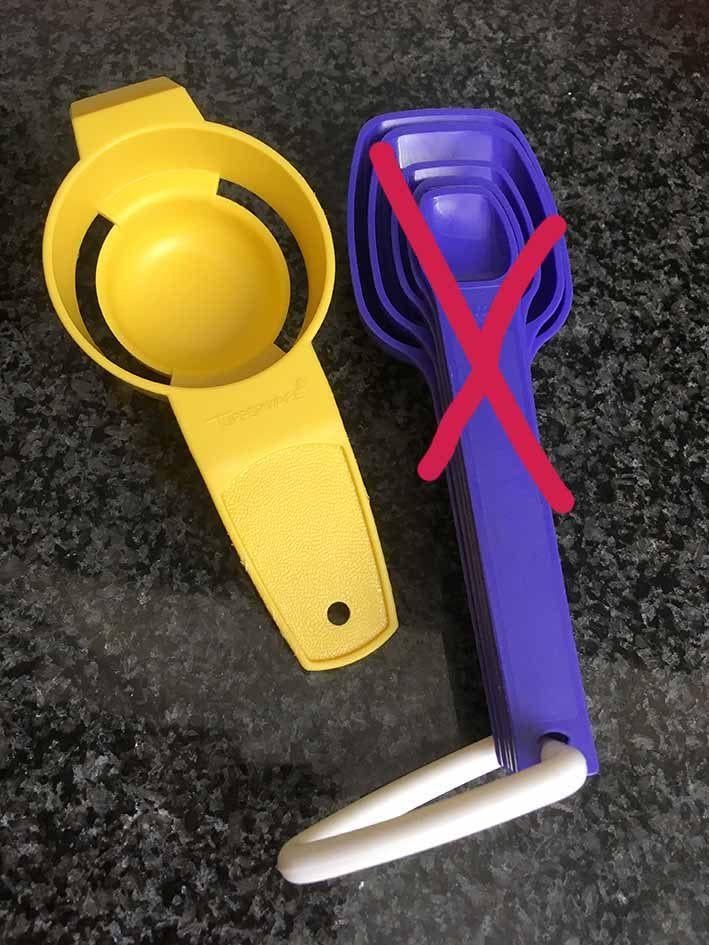 Tupperware Ei scheider, Ophalen of Verzenden, Zo goed als nieuw, Geel, Overige typen