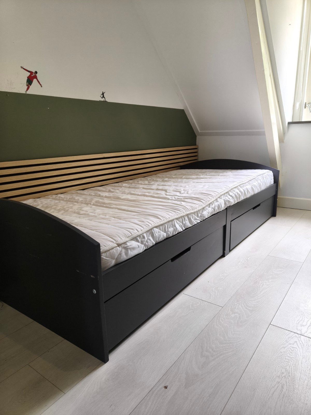 bed 90x200 met lades, Huis en Inrichting, Slaapkamer | Bedden, Ophalen, Gebruikt, 90 cm, Eenpersoons