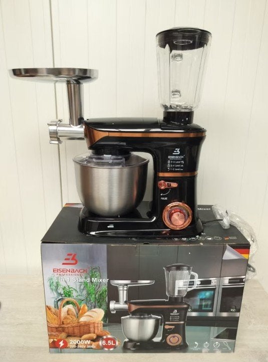 6.5 L Keukenrobot 2000W Foodprocessor Blender & Vleesmolen, Ophalen, Overige typen, Kunststof, Nieuw