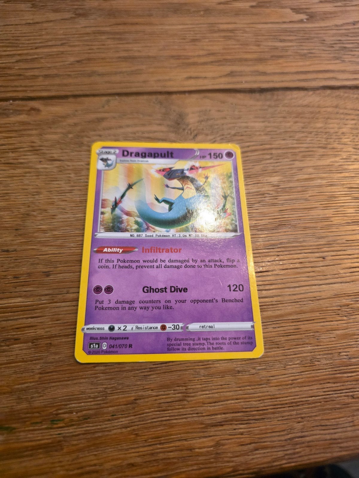 Dragapult Pokémon kaart - Zo goed als nieuw, Ophalen of Verzenden, Zo goed als nieuw, Losse kaart