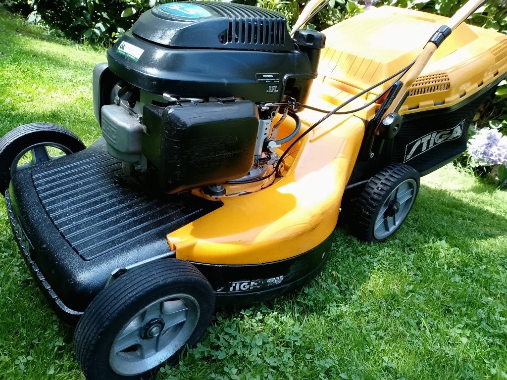 Prof, grote (54cm) nette STIGA met de 5,5PK HONDA grasmaaier, Tuin en Terras, Ophalen, Cirkelmaaier, Versnellingen, Gebruikt