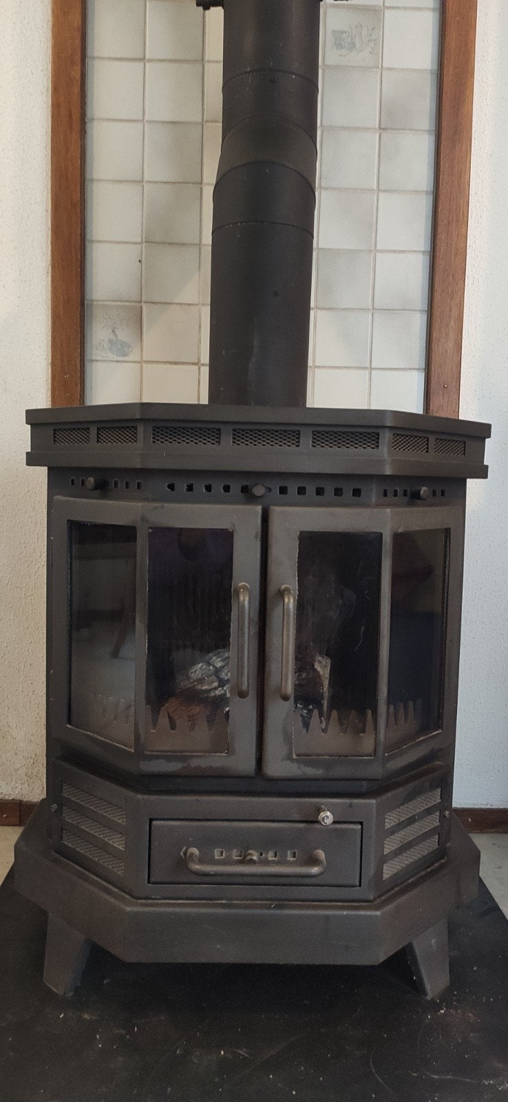 Helex houtkachel / allesbrander 7.5 kW, Ophalen, Zo goed als nieuw, Hout, Houtkachel