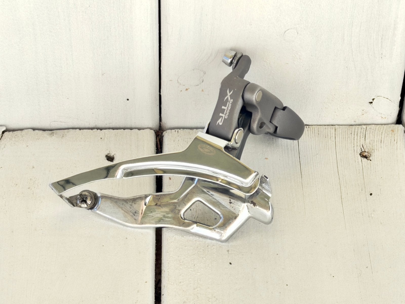 Shimano XTR RD-M953 (Ø31.8mm) voorderailleur, Fietsen en Brommers, Gebruikt, Ophalen of Verzenden, Derailleur of Ketting, Aluminium