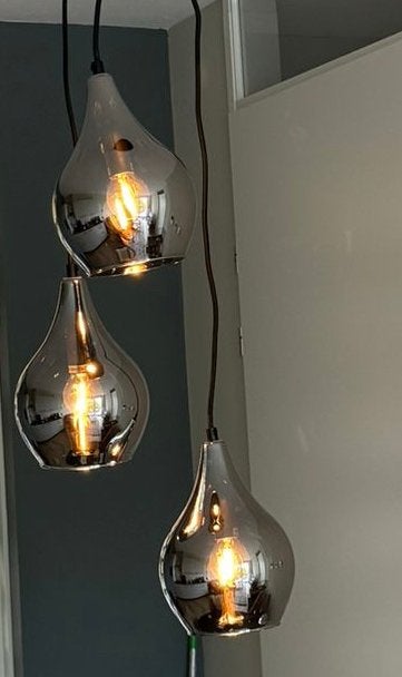 Hanglamp smoked glas, Ophalen, Zo goed als nieuw, Glas