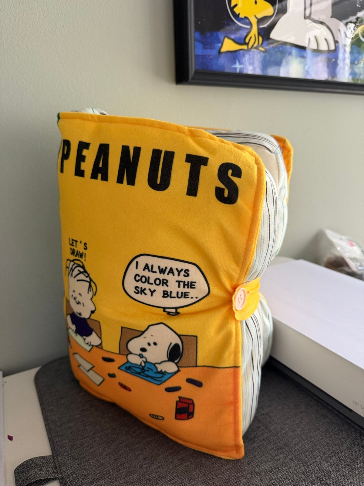 Peanuts Snoopy Boek Kussen - Decoratief en Comfortabel, Overige merken, Meerkleurig, Met print, Ophalen of Verzenden