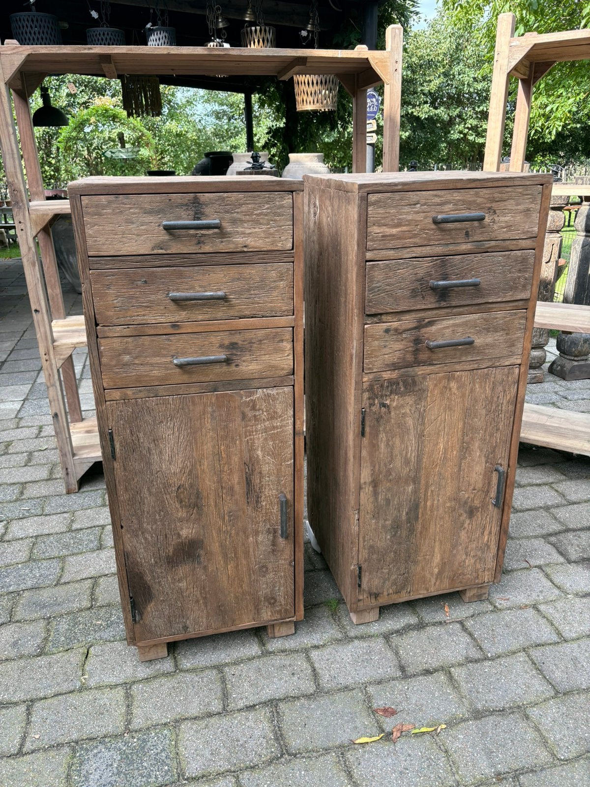 Stoere kast van oud railwood, Huis en Inrichting, Ophalen, 100 tot 150 cm, Teakhout, Minder dan 150 cm