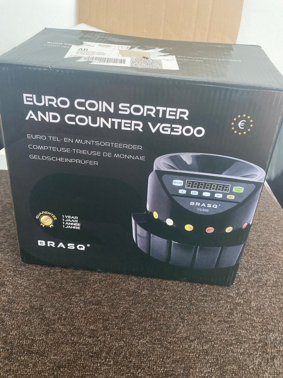 BRASQ VG300 Euro Muntsorteerder en Teller, Ophalen, Sorteermachine of Telmachine