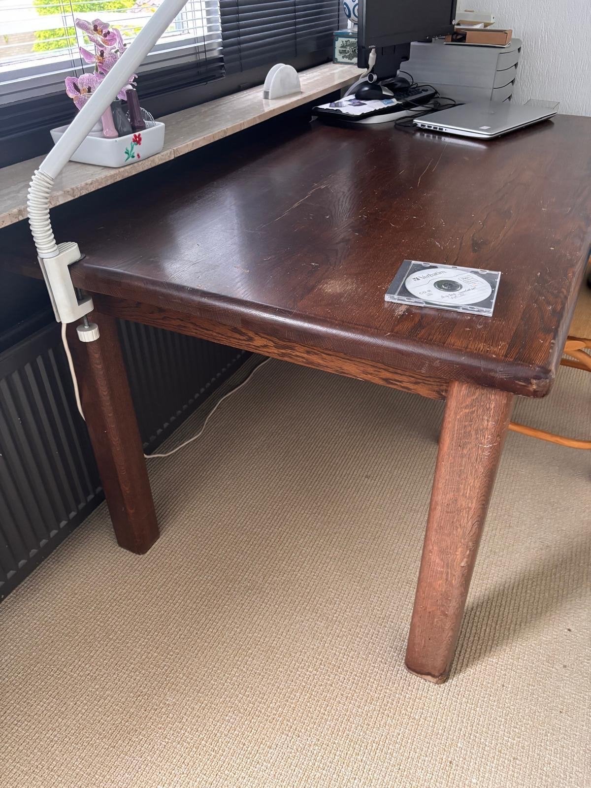 Robuuste Eiken Tafel 150x90 cm - Perfect voor Eetkamer, Ophalen, Gebruikt, 100 tot 150 cm, Eikenhout