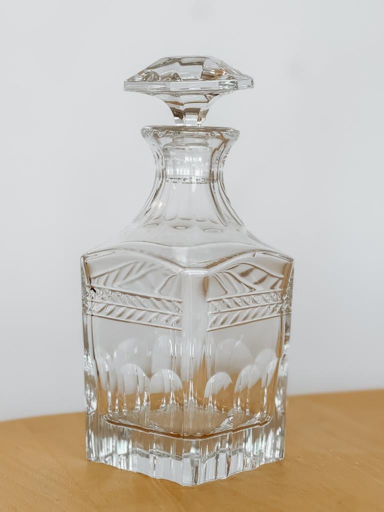 Vintage glazen whiskey karaf, -, -, Overige typen, Ophalen of Verzenden