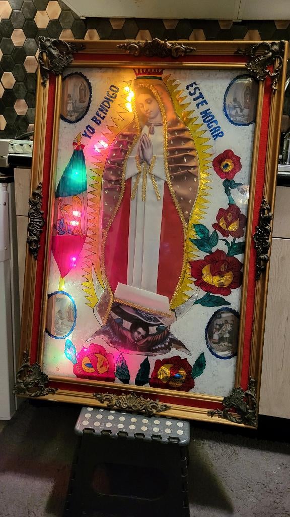 Shadowbox handmade Mexico vintage 1mtr, Antiek en Kunst, Ophalen