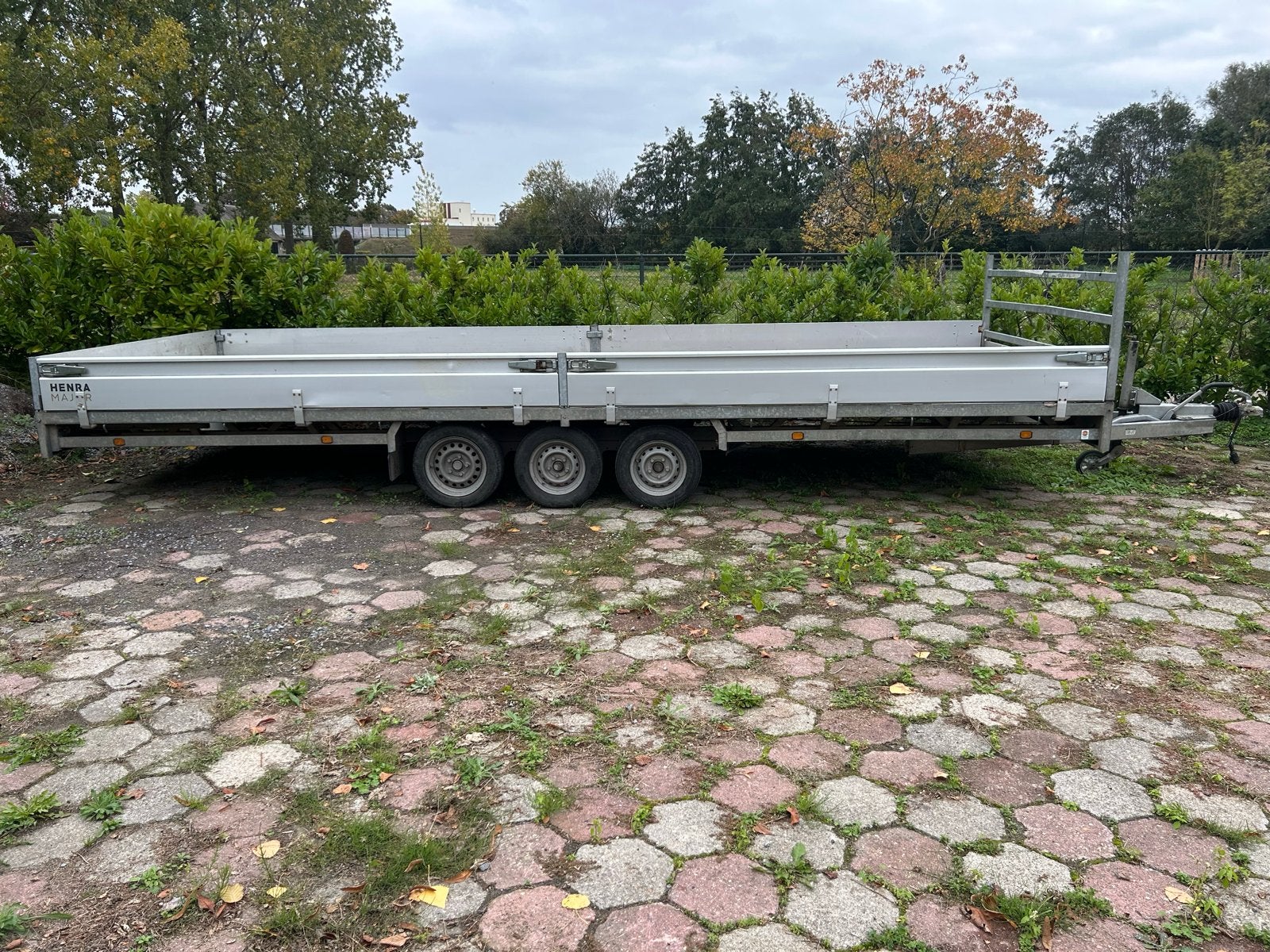 Hulco Medax 3-assige plateauwagen - 3500 kg, Ophalen of Verzenden, Gebruikt