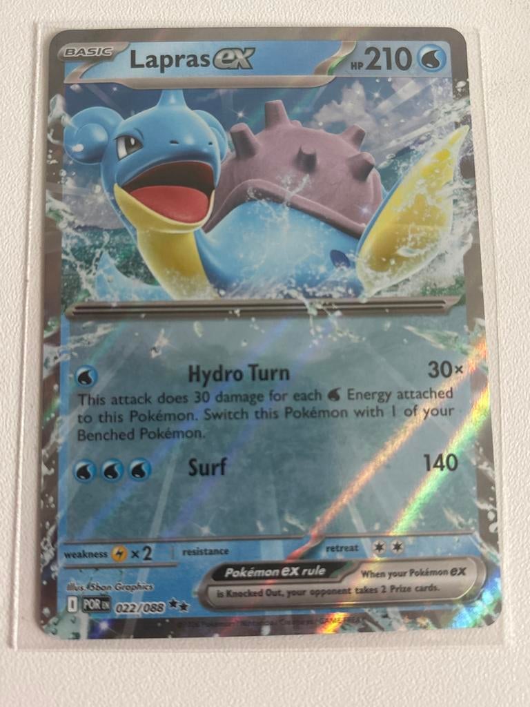 Lapras EX 022/088 - Perfect Order POR, Hobby en Vrije tijd, Verzamelkaartspellen | Pokémon, Ophalen, Nieuw, Losse kaart, Foil
