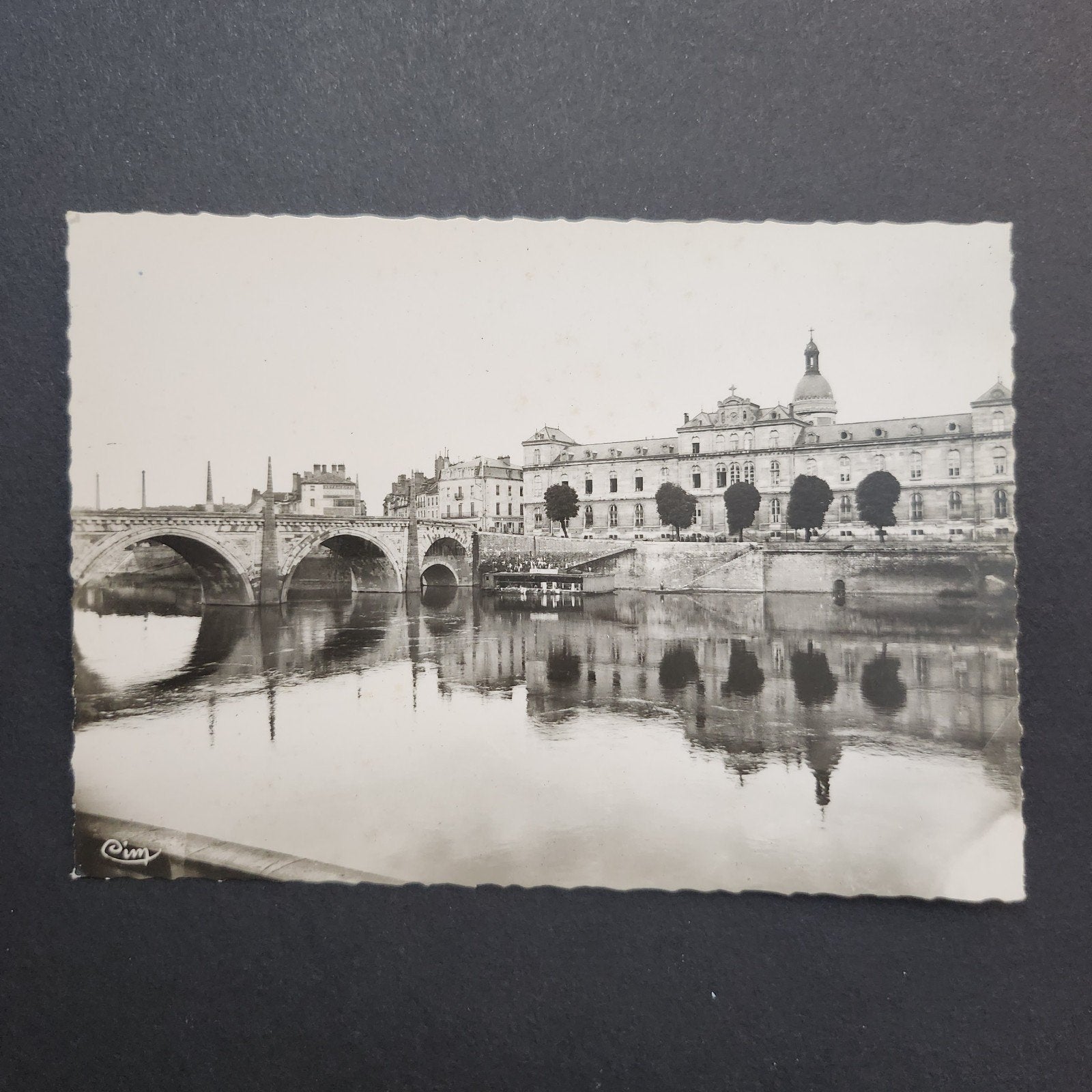 Chalon-sur-Saône: Pont Saint-Laurent en Hôpital (zwart-wit), Verzenden, 1940 tot 1960, Ongelopen, Frankrijk