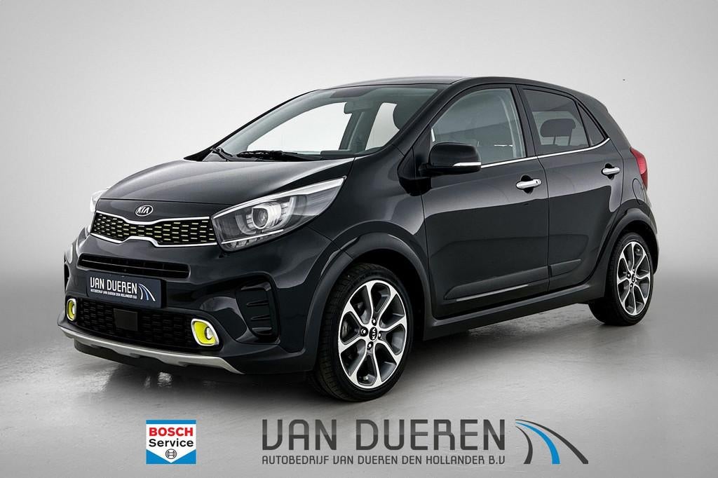 Kia Picanto 1.0 T-GDI X-Line Keyless, Camera, Carplay, 101 pk, Gebruikt, 920 kg, Zwart