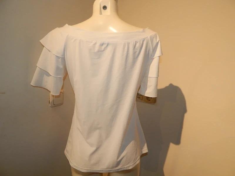 Studio Anneloes wit travel shirt wijde hals laagjes mouw M, Maat 38/40 (M), Studio Anneloes, Verzenden, Wit