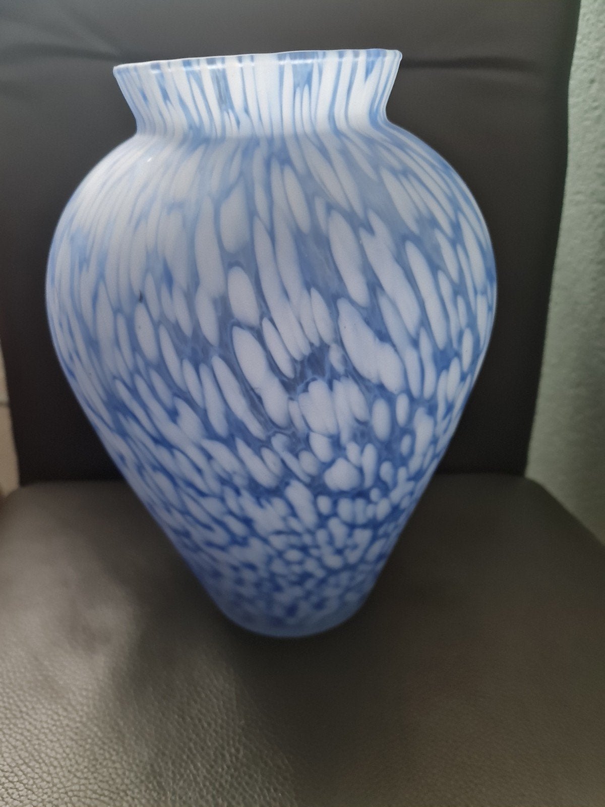 Decoratieve blauw-witte vaas, 30 cm hoog pols potten vaas, Ophalen of Verzenden