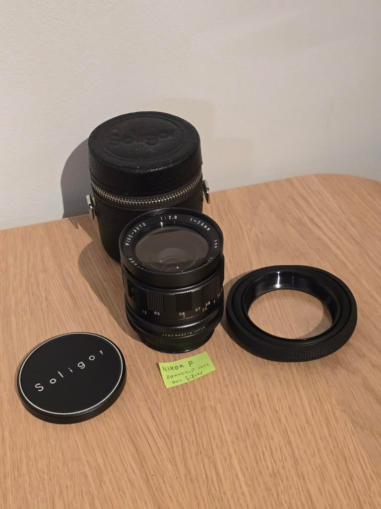 Soligor Wide-Auto 1:2.8 f=28mm lens voor Nikon F, Ophalen of Verzenden, Gebruikt