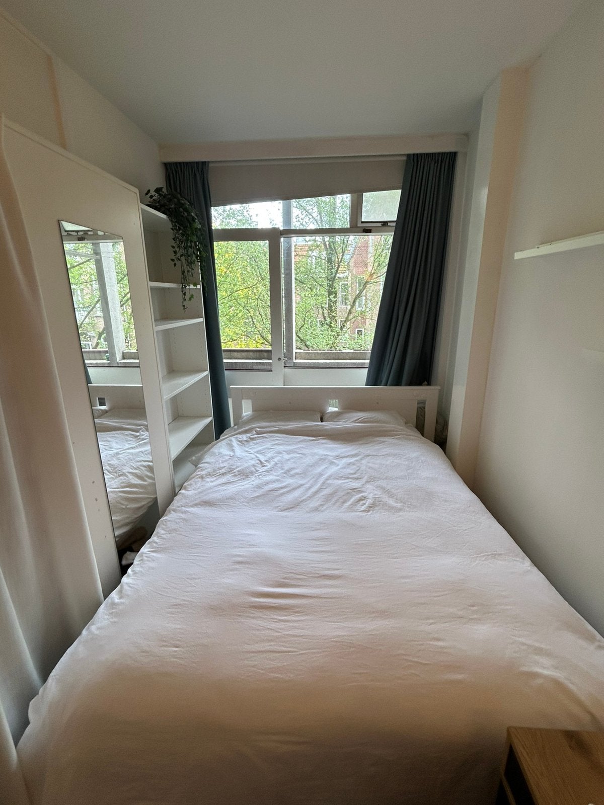 IKEA Songesand bedframe wit + lattenbodem 140x200cm, Ophalen, Wit, Tweepersoons, 140 cm