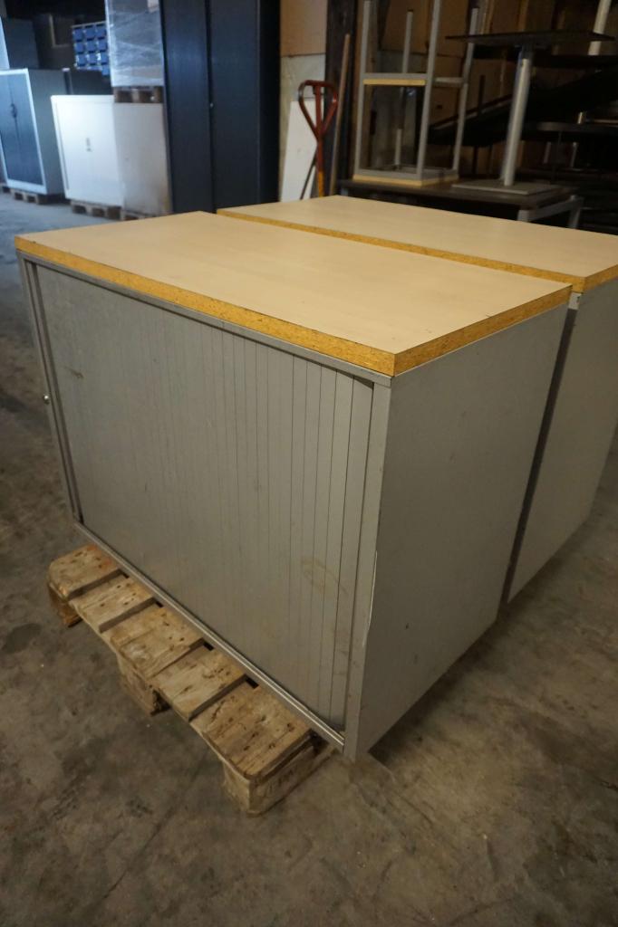 Lage archiefkast roldeurkast voorraadkast garagekast kasten, Gebruikt, Niet ingevuld, 50 tot 100 cm, Minder dan 100 cm