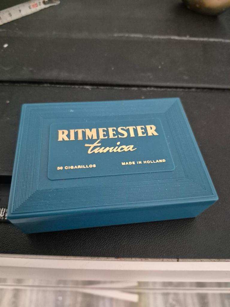 Vintage Ritmeester Tunica Sigarenkistje - Made in Holland, Ophalen of Verzenden, Gebruikt, Tabaksdoos of Verpakking