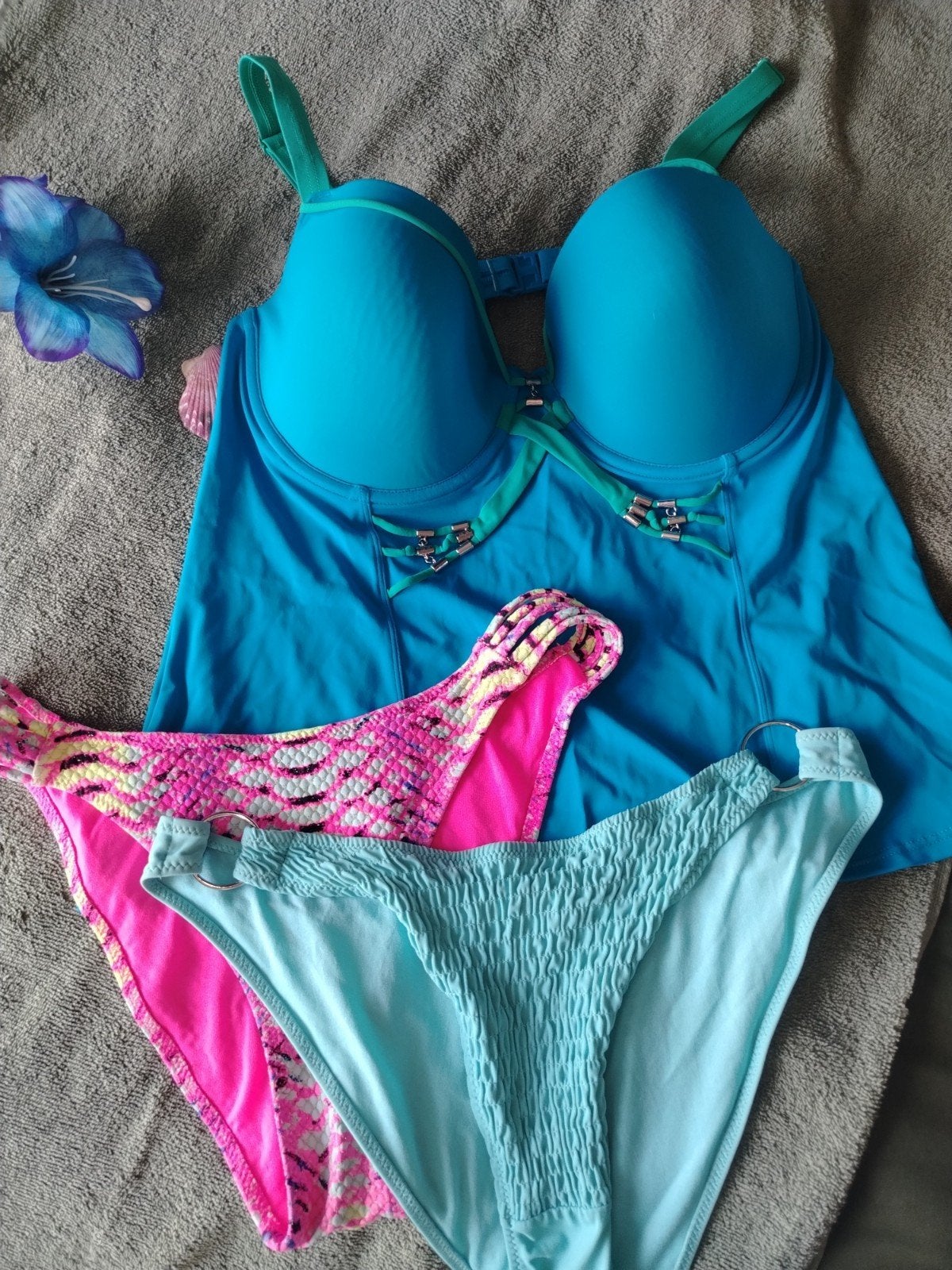 Marlies Dekkers tankini  Cup D met twee broekjes, Overige typen, Blauw, Ophalen of Verzenden, Zo goed als nieuw