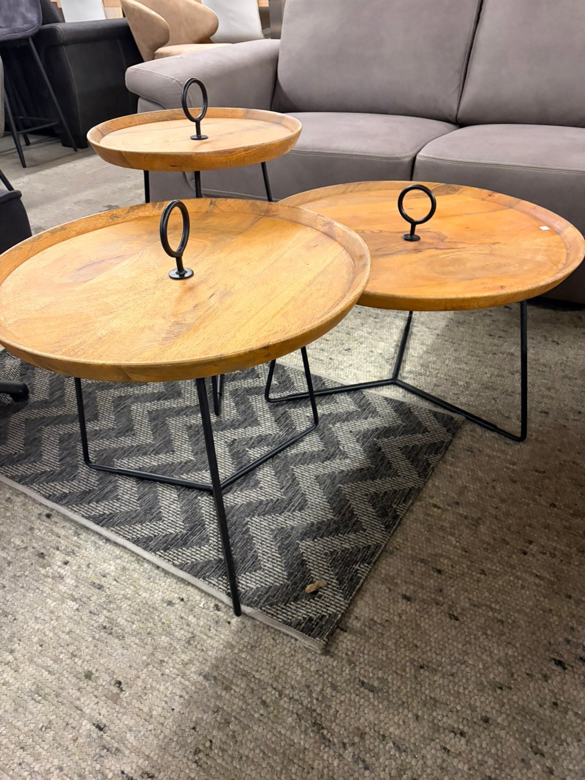 Nieuw! Salontafel set van 3, Ophalen, 50 tot 100 cm, ., Rond