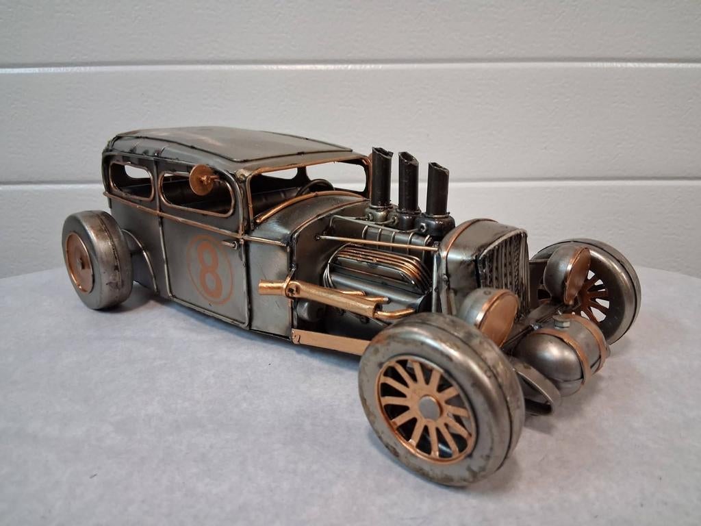 Hotrod van metaal voor decoratie, Ophalen of Verzenden, Nieuw