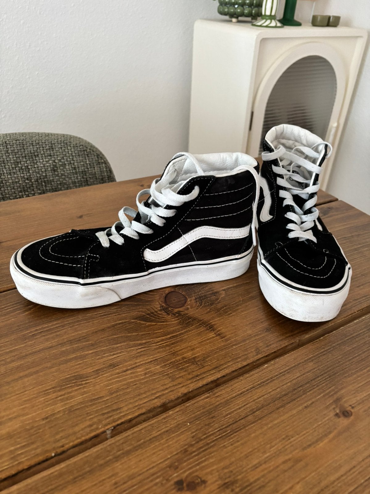 Vans SK8 high platform mt 38,5 zwart, Kleding | Dames, Schoenen, Ophalen of Verzenden, Zo goed als nieuw, Zwart, Sneakers of Gympen