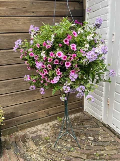 Bloemenvaas/pot standaard staal, driepoot, 90 cm, Huis en Inrichting, Woonaccessoires | Zuilen en Pilaren, Ophalen of Verzenden