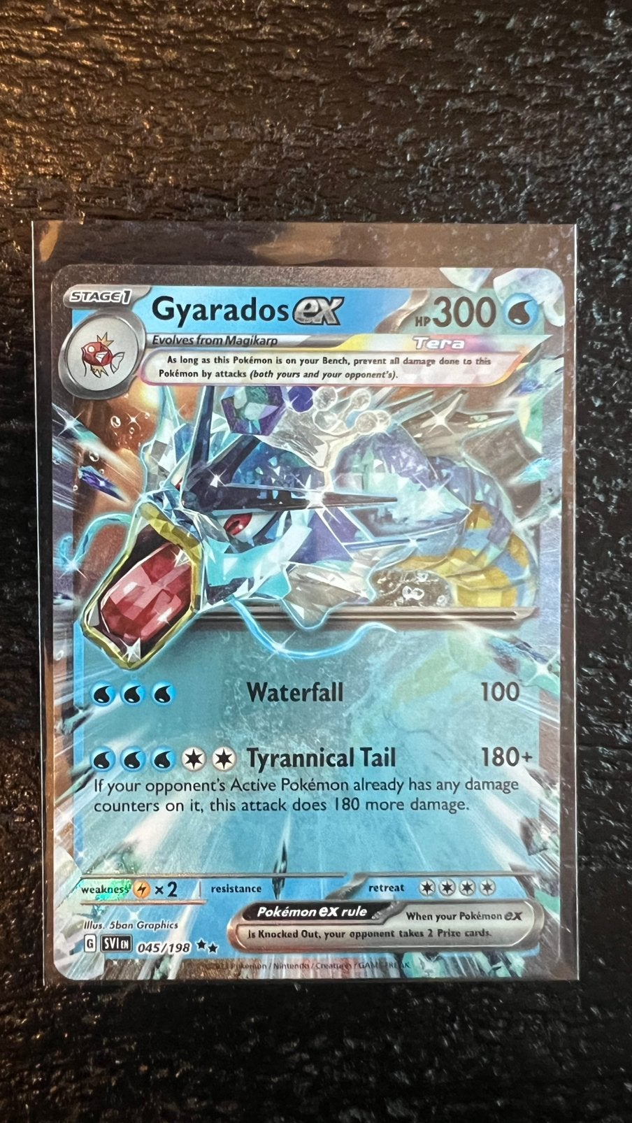 Gyarados EX 045/198 Scarlet & Violet, Ophalen of Verzenden, Nieuw, Losse kaart, Foil