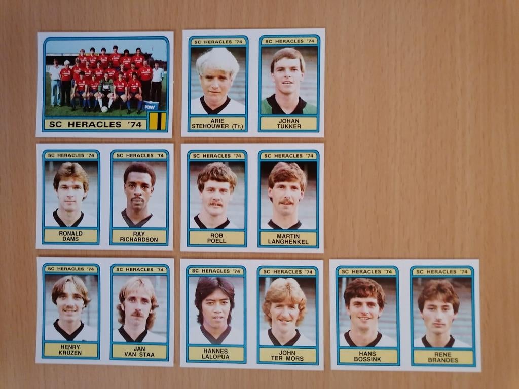 Panini Voetbal 84 SC Heracles '74, 7x., Ophalen of Verzenden, Zo goed als nieuw, Plaatje