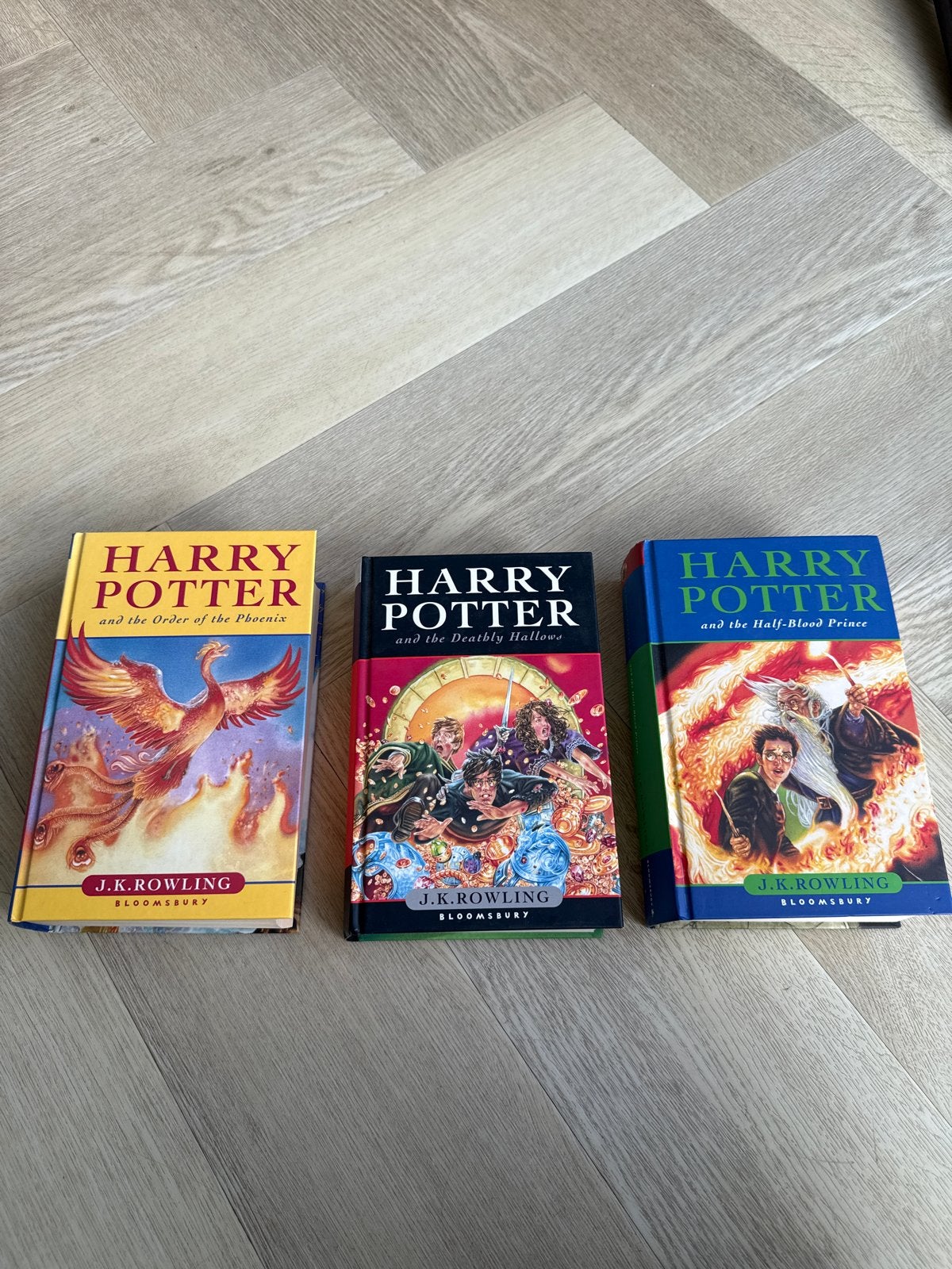 Harry Potter boeken - Deel 5, 6 en 7 (Engels), Verzamelen, Ophalen of Verzenden, Zo goed als nieuw, Boek of Poster