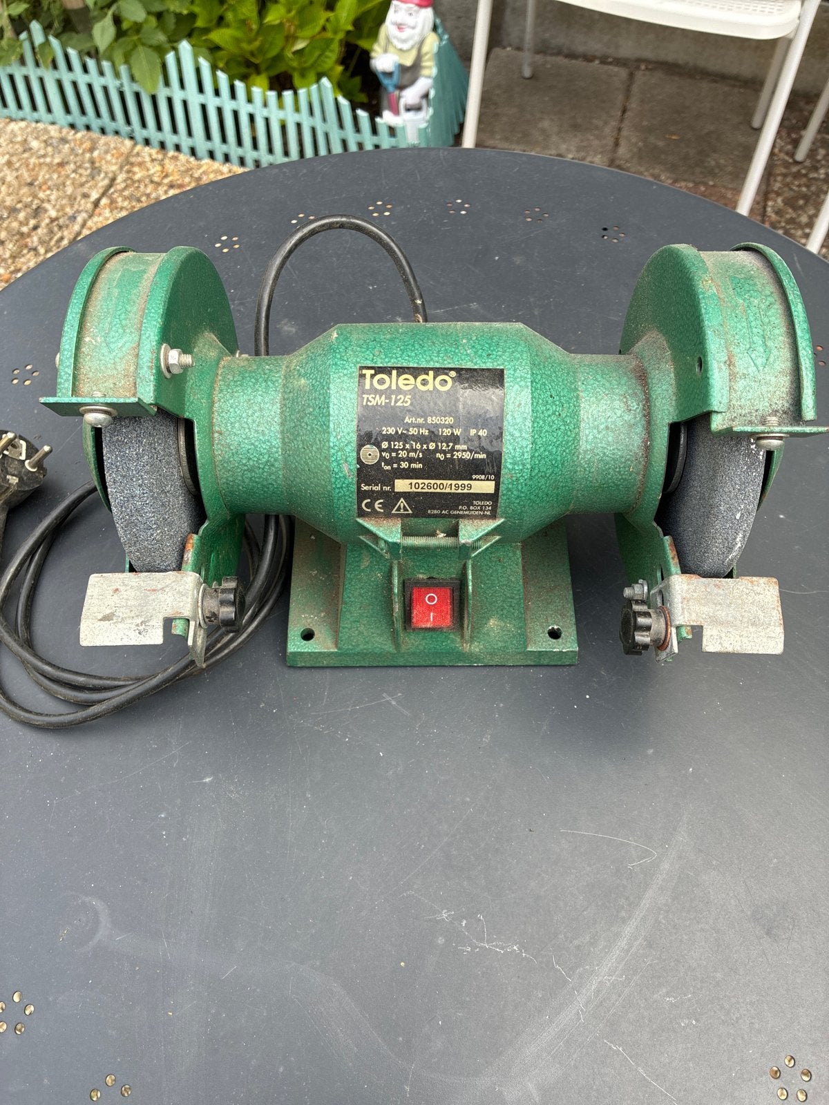 Toledo TSM-125 Werkbankslijpmachine 120W, Doe-het-zelf en Verbouw, Gereedschap | Slijpmachines, Ophalen of Verzenden, Gebruikt