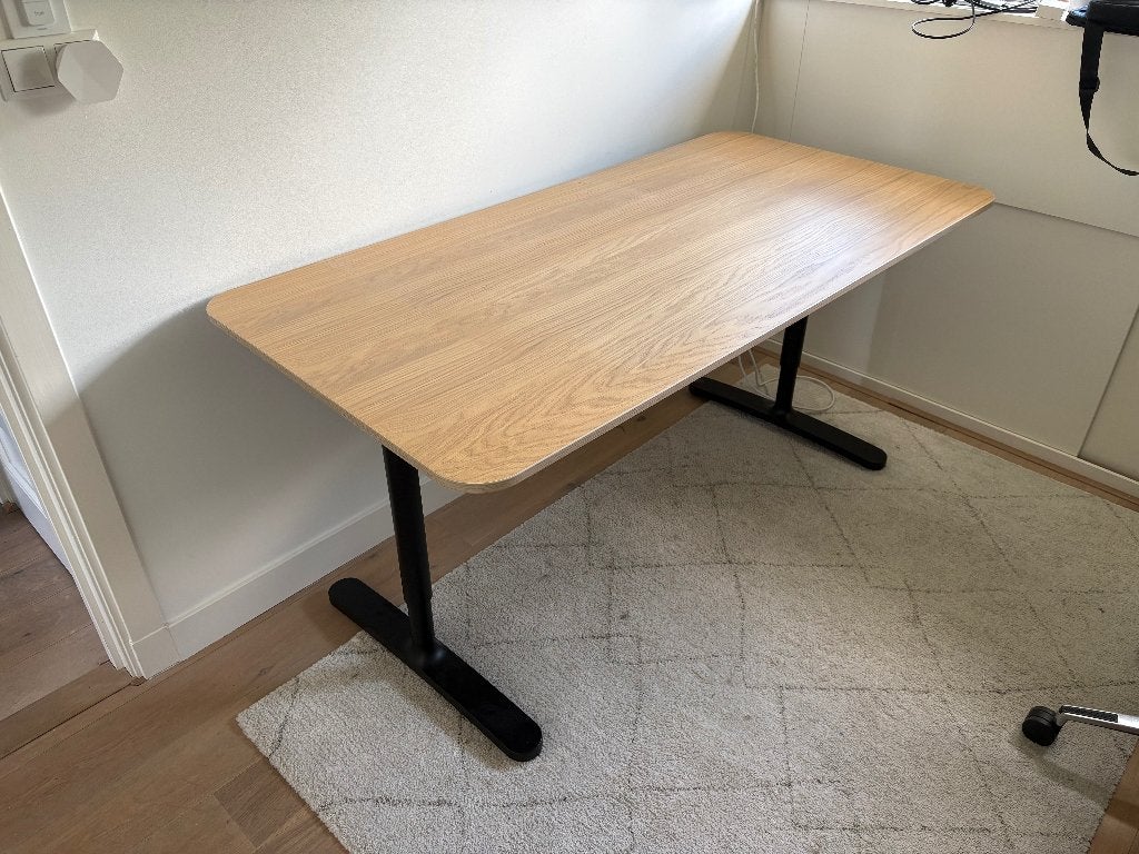 Bureau - IKEA BEKANT, Ophalen, 160 cm, Scandinavisch, Hout