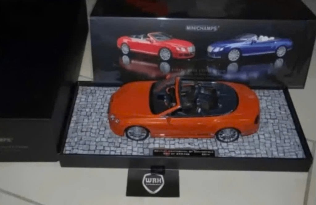 1:18 BENTLEY CONTINENTAL GT orange 2014 Minichamps WRH, Verzenden, Zo goed als nieuw, Auto, MiniChamps
