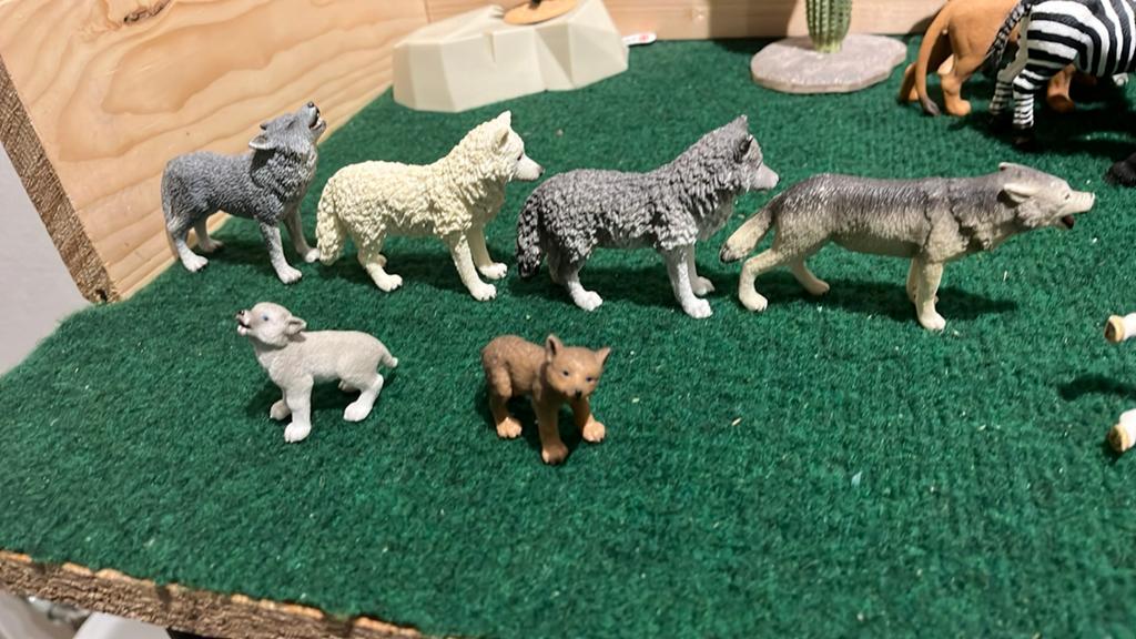 Schleich wolven, Verzenden, Zo goed als nieuw, Paard, Beeldje of Figuurtje